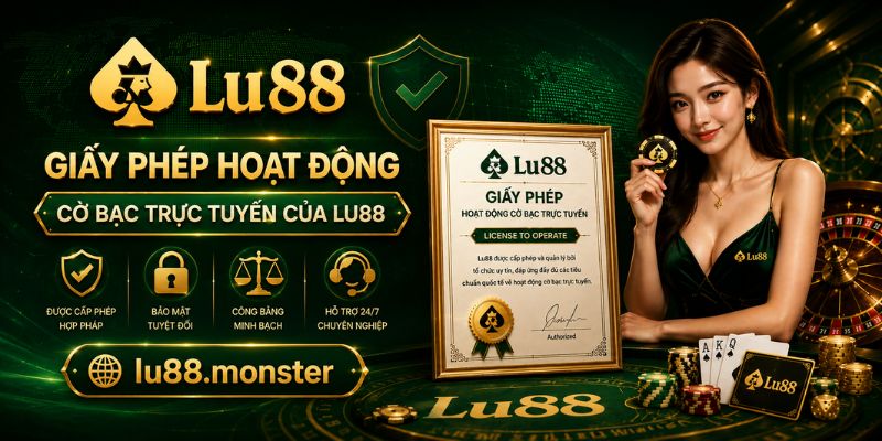 Giấy phép hoạt động cờ bạc trực tuyến của Lu88